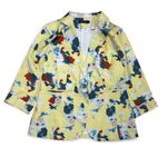 Floral Print Blazer Yellow Size L Photo 2