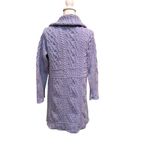 Aran Crafts Chambray Blue Merino Wool Zip Front Cardigan Sweater Pockets Medium Photo 1