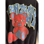 Bershka Unisex  Sweatshirt Graphic Print Teddy Bear XS Spell Out‎ Fantasy Black Photo 2