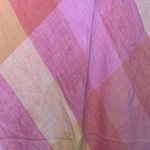 Vintage Victoria Holley Pink and Orange Plaid Maxi Dress Ruffle Trim Size 4P Photo 2