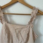 Forever 21  contemporary striped dress ruffled straps Sz M Photo 2