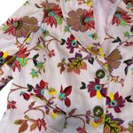 Bandolino Pink Floral Blazer 100% Cotton Chic Professional Pockets Size 14 Photo 3