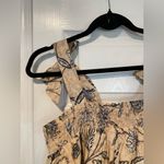 C&C California NWT  Size L Tan Blue Paisley Smocked Tank Top Bows Boho Peasant Photo 11