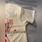 Chemistry NWT  Size L Red Smiling Pizza Man Cream Short Sleeve Crew Tee Shirt Photo 9