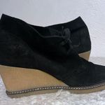 J.Crew Black Suede Macalister Wedge Ankle Boots Size 10 Photo 2