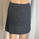 ZARA Women's Size M Black Mini Knit Crochet Skirt Soft Versatile Photo 3