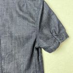 7 For All Mankind Women’s Babydoll Puff Sleeve Collared Denim Dress Photo 5