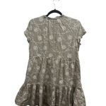 Joie  Embroidered Tiered Ruffle Mini Dress Tan Floral Short Sleeve Boho Eyelet Photo 3
