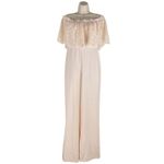 Theia BHLDN Mila Off the Shoulder Lace Jumpsuit Pink Braidesmaid Size 8 Photo 4