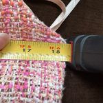 Talbots  Pink Orange White Multi-Color Tweed V Neck Fully Lined Midi Dress Sz 8 Photo 13