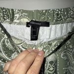 Forever 21 Leggings Flared Women's Medium Green Paisley Elastic Waist Pull-On Photo 3