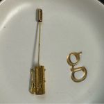 Vintage Gold Stick Pin of Antique Retro Phone Photo 4