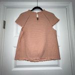 J.O.A. Los Angeles Cap Sleeve Textured Frayed Shirt Top Photo 4