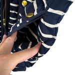 J.Crew Navy Blue White Striped Full Zip Puffer Vest Nautical Pockets Size XS Photo 3