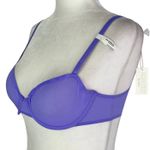 Aerie New  SMOOTHEZ Mesh Unlined Underwire Balconette Bra Purple Size 34DDD Photo 0