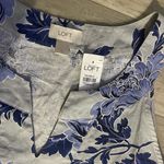 Loft Ann taylor NWT Blue Gray Floral dress sz 16 plus v neck tank halter Photo 1