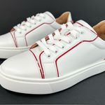 Christian Louboutin Vieirissima Flat White Leather Ace Women Sneakers EU 41.5 Photo 0