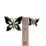 Vintage Butterfly Black & White Enamel Gold Tone Rhinestone Scatter Pins Photo 8