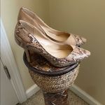 The Limited  Snakeskin Tan Heels Photo 2