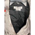 Kay Unger  Metallic Silver Blazer Jacket with Faux Fur Cuffs – Size 10 Photo 5