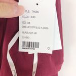 THREAD Bridesmaid Ines Chiffon Sleeveless Gown Burgundy Dessy Collection Size 18 Red Photo 7