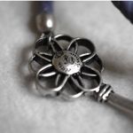 Premier Designs  Silver Tone Dangle Crystals Blue Braided Leather Cord Necklace Photo 4