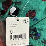 Free People  Hilary Floral Printed Low Square Back Top Teal S Photo 5