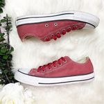 Converse Unisex Size 7 Womens, Size 5 Mens Red Canvas Chuck Taylor Sneakers Photo 2