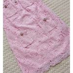 Women's Embroidery Sleeveless Lace Hollow Out Mini Dress Short Skirt Pink Size L Size L Photo 6