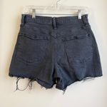 Madewell High Rise Distressed Black Cut-off Denim Shorts Photo 3