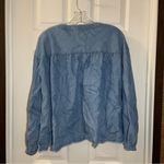 True Craft  Blue Chambray Lace Up Neck Blouse size 0X Photo 7