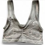 Free People  Movement Gray Printed Laser Detail Sports Bra Top | XS/S Photo 0