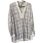 Mud Pie  woman’s Jordan tunic gray toile oversized coastal beach travel Photo 2