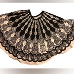 Carol Little Unique Full Circle Skirt Black White Bling Sz 10 Embellished Whimsy Photo 0