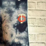 Minnesota twins baseball tie dye‎ capri joggers size large blue and lt blue Photo 1