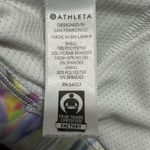 Athleta Sports Bra Size M Marble Swirl Print High Neck Crop Tank Médium Support Photo 4