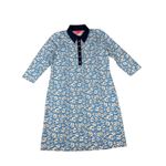 Lilly Pulitzer NWT‎  Ainslee Lunar Blue Palm Beach Petals 3/4 Sleeve Dress Size L Photo 3