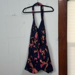 Depri  Navy floral Halter‎ neck Romper Size Large Photo 4