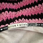 Alice + Olivia Women’s Medium Pink Tie Dye Mary Jane Crochet Hoodie Photo 4