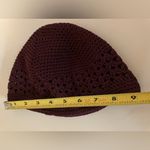 Unisex Crochet Knit Stretchable Skull Beanie Hat Handmade /Prayer Cap Purple Photo 5