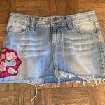 Denim embellished distressed mini skirt Blue Size M Photo 5