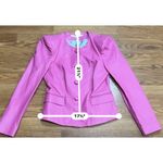 Veronica Beard bubblegum pink retro Louisa Leather Jacket size 4 / small Photo 5