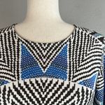 Mara Hoffman Womens Long Sleeve Ponte Shift Dress S Small Black White Blue Star Photo 1