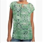 CAbi Darby Blouse Style 746 in Green Snakeskin Size XS Photo 5