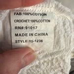 Solitaire Swim Womens size Small White Bohemian Crochet Tunic Cover Up Dress Photo 10