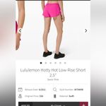 Lululemon  Hotty Hot LR Low Rise Short 2.5” Size 8 Sonic Pink Photo 4