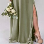 Kennedy Blue Moss Bridesmaids Dress V-Neck/Sleeveless Flat Chiffon A-line Photo 1
