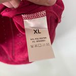 Hot Pink Eyelet Lace Roll Sleeve Blouse Size XL Photo 3