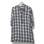 Madewell  Plaid Blue Tunic Dress Sz S Cottagecore Preppy Minimalist Academic Fall Photo 1