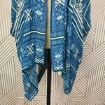 Raga  Pom Trim Hooded Poncho Kimono‎ Blue Photo 2